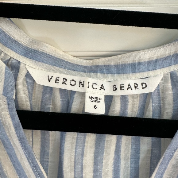 VERONICA BEARD / STRIPE TOP WITH FLUTTER SLEEVES - Picture 5 of 5